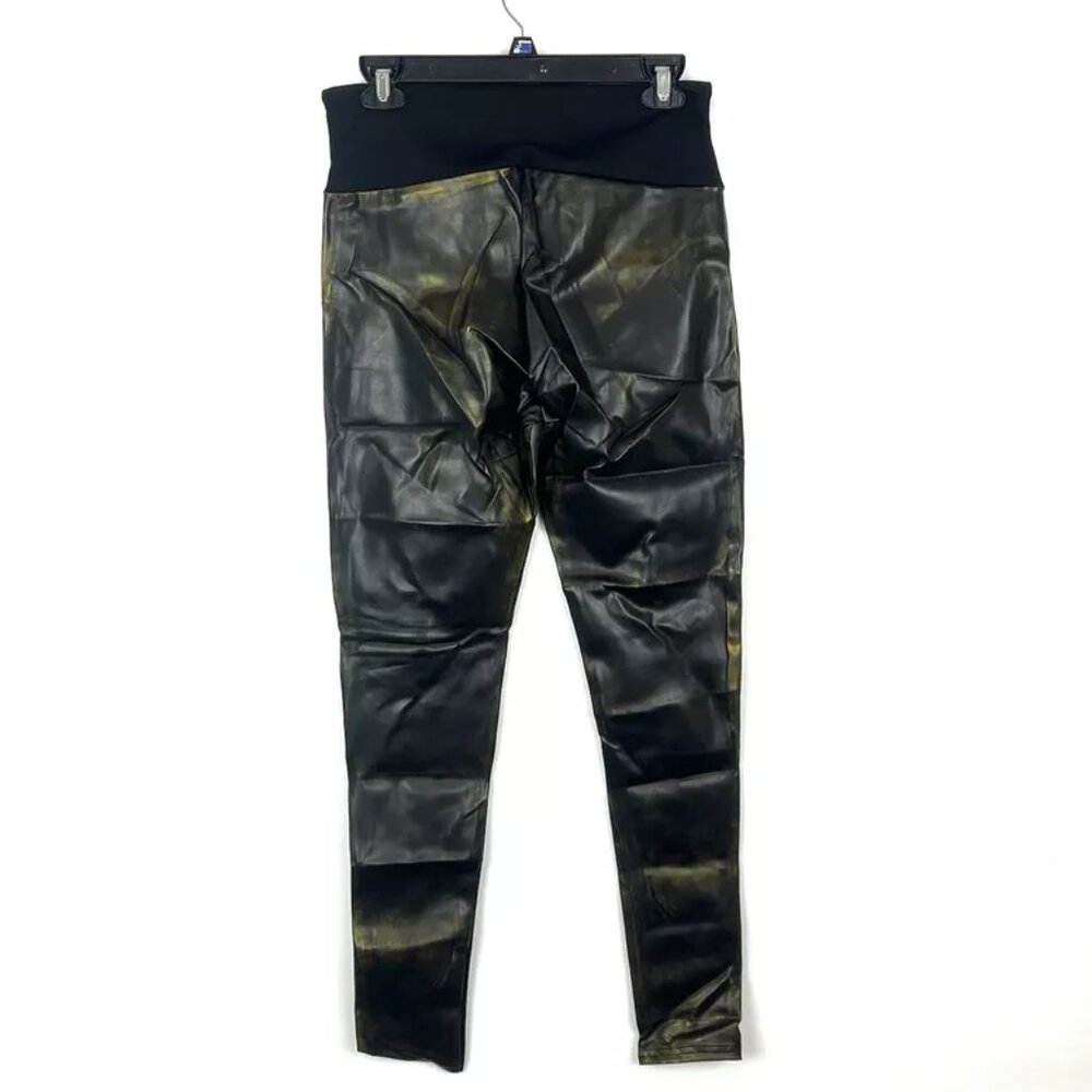 Spanx Women’s Black/Yellow Gold Leggings Size L - Picture 2 of 3